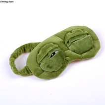 1pc 3D 개구리 슬리핑 마스크 아이 섀도우 플러시 커버 만화 트래블 릴렉스 선물 for 아이즈 귀여운 패치