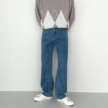 도코모드 / +5cm 매력 롱와이드 스트레이트 데님팬츠 (3105)