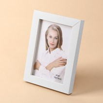 썸띵 화이트 심플 프레임 돌사진 가족사진 웨딩 기념품 사진 포토 액자