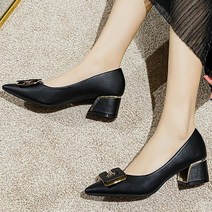 제이시 여자구두 5CM 발편한 통굽 펌프스 신발 5cm