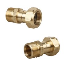 압력 와셔 회전 조인트 꼬임 없는 건-호스 피팅 트위스트 방지 메트릭 M22 14Mm 연결 3000 Psi, 01 Gold