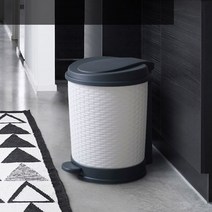 [바보사랑]바스클립) 분리수거 페달 휴지통 21L - 4color, 화이트