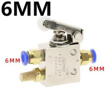 자동차 오토바이 마후라 오토바이마후라 TAC231P 배기 밸브 2 위치 3 웨이 롤러 레버 기계식 공압 스위치 18 quot여성 스레드 피팅 머플러, TAC2-31P-PC6MM