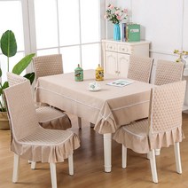 의자커버 식탁 의자 커버 사계절 범용 의자 시트 세트 직사각형심플 가정용, 08 커피색