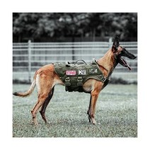 PETAC GEAR 훈련견 하네스 대형 K9 군견 조끼 경찰 서비스, Medium, Ranger Green
