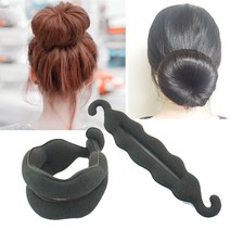 똥머리 끈 헤어 머리 끈 핀 스폰지 밴드 블랙