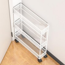 틈새수납장 철재 세탁실 폭좁은 이동식 선반, 38