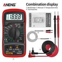 디지털 멀티 미터 클램프 메타 접지저항계 aneng an8205c acdc 계, 갈색, 1개