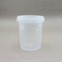 더팩 PP투명 원형잠금용기 내열손잡이용기 3100(500ml) 50개 / 500개, 1세트