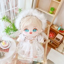 무속성솜인형 아이돌 20cm 몸체 모던 조카선물 수제 솜깅이 키덜트 눈망울 하얀, 무골격 20cm, 화이트엔젤세트