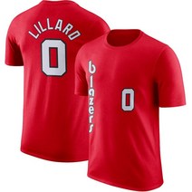 PORTLAND 데미안 릴라드 0 NBA 반팔 티 셔츠 빅사이즈 농구 포틀랜드 블레이저스 스웻 슈팅 져지 웜업 저지