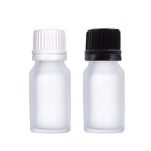 반투명 유리병 드롭퍼 일반민자캡 10ml (검정/흰색), 검정캡