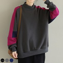 도오빠 여성 맨투맨 티셔츠 긴팔티 오버핏 루즈핏 빅사이즈 여자맨투맨 라운드넥 스웨터_앙투라