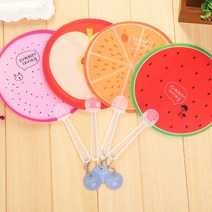 달자샵 동물 과일부채 여름 사은품 5P 손잡이부채 단체선물 판촉물 실용적 사은품, 5개입, 수박
