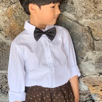 여아 남아 베이직 화이트 셔츠 유아동 흰셔츠 초등학생 화이트 긴팔셔츠 정장룩 주니어 하객룩 셔츠