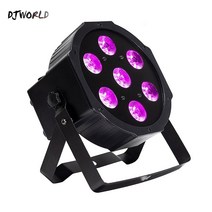 싸이키조명 나이트 노래방 클럽 파티 조명 djworld led 파 7x18w rgbwa + uv 6in1 직업 무대 dmx512 디스코 dj 음악 댄스 플로어 용 효과, rc로 7x18w를 주도, 우리 플러그