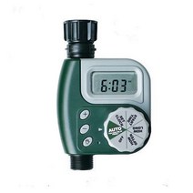 수도꼭지 타이머 밸브 원예 물 공급 솔레노이드 밸브, 이중 물 콘센트가 있는 호스트