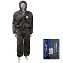 애니세이프 원피스작업복 일회용작업복 부직포 방진복 분진복 방역복 보호복 위생복 위생가운 일체형 회색, SBW원피스작업복-회색-대형