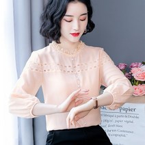 셔츠 시폰 여성 스타일 여름 년 봄가을 칠부소매 쉬폰블라우스