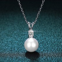 [GRA인증서/엑설런트컷팅/D-Color] 모이사나이트 다이아 진주 팬던트 목걸이