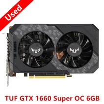 그래픽카드 지포스 rtx 3060 4090 중고 채굴 오리지널 아수스 GTX1660 슈퍼 6GB GPU TUF 1660 S Ti 비디오, 02 TUF 1660 SUPER