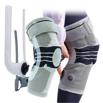 에어로 슬림핏 무릎보호대 에어스프링 어르신 노인 등산 등산용 헬스 런닝 무릎견인기, 1개(S~M)