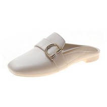 뒷굽 없는 여자 정장 슬리퍼 블로퍼 뮬샌들 여성화