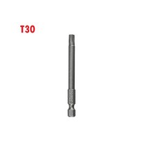 T6 T7 T8 T9 T10 T15 T20 T25 T30 T40Magnetic 머리 Torx 스크루 드라이버 비트 75mm 합금 강철 전기 손 도, 10 T30