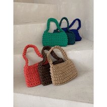 핸드메이드 손뜨개가방 네트 니트백