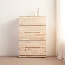 삼나무 900 5단 서랍장 수납장 원목서랍장, 단품