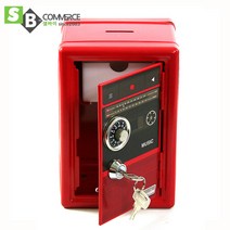 셀바이 철재 미니 금고저금통 엠프 블랙, 1개