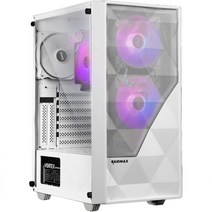 데스크탑 조립 Raidmax Meshian PC 케이스 다이아몬드 메쉬, White