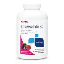지엔씨 씹어먹는 츄어블 비타민 C 500 mg 후르츠 믹스 180 베지 타블렛, 단품