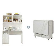 원목 콘솔 테이블 접이식 화장대 거실 식탁 수납, 찬장 + 1.3m 식탁 (GF686-C style) (