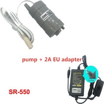 유압펌프 하이 리프트 5M 12V 24V 고압 DC 잠수정 펌프 600L H 1000L 마이크로 모터 스트레이트 슬롯 커팅, 05 SR-550 n EU adapter_01 12V