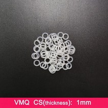 고무와셔 오링 실리콘 구리 스텐 vmq 고무 링 개스킷 cs 1mm 두께 od 33.544.555.566.577.588.599.510111213mm o 링 씰 와셔, 5.5x3.5x1mm, 하얀, 1개