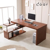 도아르 1600 인테리어 디자인 서재 넓은 코너 책상, 720 낮은책장 + 1600 상판, 오크