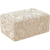 쇼파 커버 천갈이 리폼 커버링 소파자카드 오토만 스툴 커버 스트레치 직사각형 올 인클루시브 발판 슬립, 01 Khaki Stool Cover