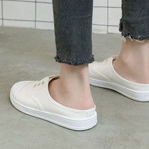 심플 뮬 블로퍼 패브릭 단화