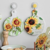 행운의 해바라기 플라워 프린팅 도자기 냄비받침모음, 냄비받침 썬플라워18x23 F, 냄비받침 썬플라워18x23 F
