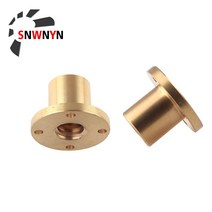 선외기 카탑보트 가이드 모터 트롤링 오토파일럿 T8 나사 황동 너트 플랜지 리드 4mm 8mm 4-모든 구리 지원, 02 Pitch 2mm Lead 2mm