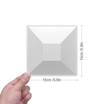 집 벽 혁신 기하학 3d 벽 패널 비 자체 접착 3d 벽 스티커 아트 세라믹 타일 벽지 룸 욕실 천장, 매트 화이트 - 1개, 2
