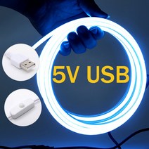 LED 네온플렉스 줄조명 USB 전원 DC 5V 유연한 네온 등 2835 120LED/m 리본 LED 스트립 빛 방수 사인 라이, 03 Red_05 4 메터