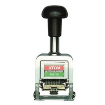 아톰 6단 자동넘버링 스탬프 머신 ANS-70, 혼합 색상