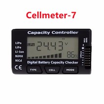 배터리테스터기 접지테스터기 LCD 디지털 배터리 용량 검사기 셀 미터 RC CellMeter8 2-8S Servo LiPo Li-l, 01 CellMeter 7