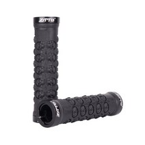 자전거 핸들그립 mtb 핸들 그립 ztto 바 고무 잠금 on anti slip grips for 접이식 해골 디자인 부품 ag 23, 검은색