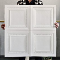 웨인스 코팅 인테리어 시트 지 벽 3d 벽지 프레임 벽면 스티커 필름 붙박이장 싱크대 셀프 아트월 리폼, A 3mm + 5매세트