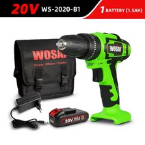 WOSAI 새로운 시리즈 12V 16V 20V 무선 드릴 스크루 드라이버 미니 무선 전원 드라이버 25 + 1 토크 설정, 16 20V WS-2020-B1_01 EU