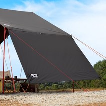 로티캠프 캠핑 어닝 블랙코팅 그늘막 타프 스크린 쉘 렉타 사이드월 특대형 420x175