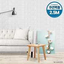 3D폼브릭 2.5M 폼블럭 시트지 쿠션벽돌 단열벽지 보온, 3D폼브릭 화이트 2.5M